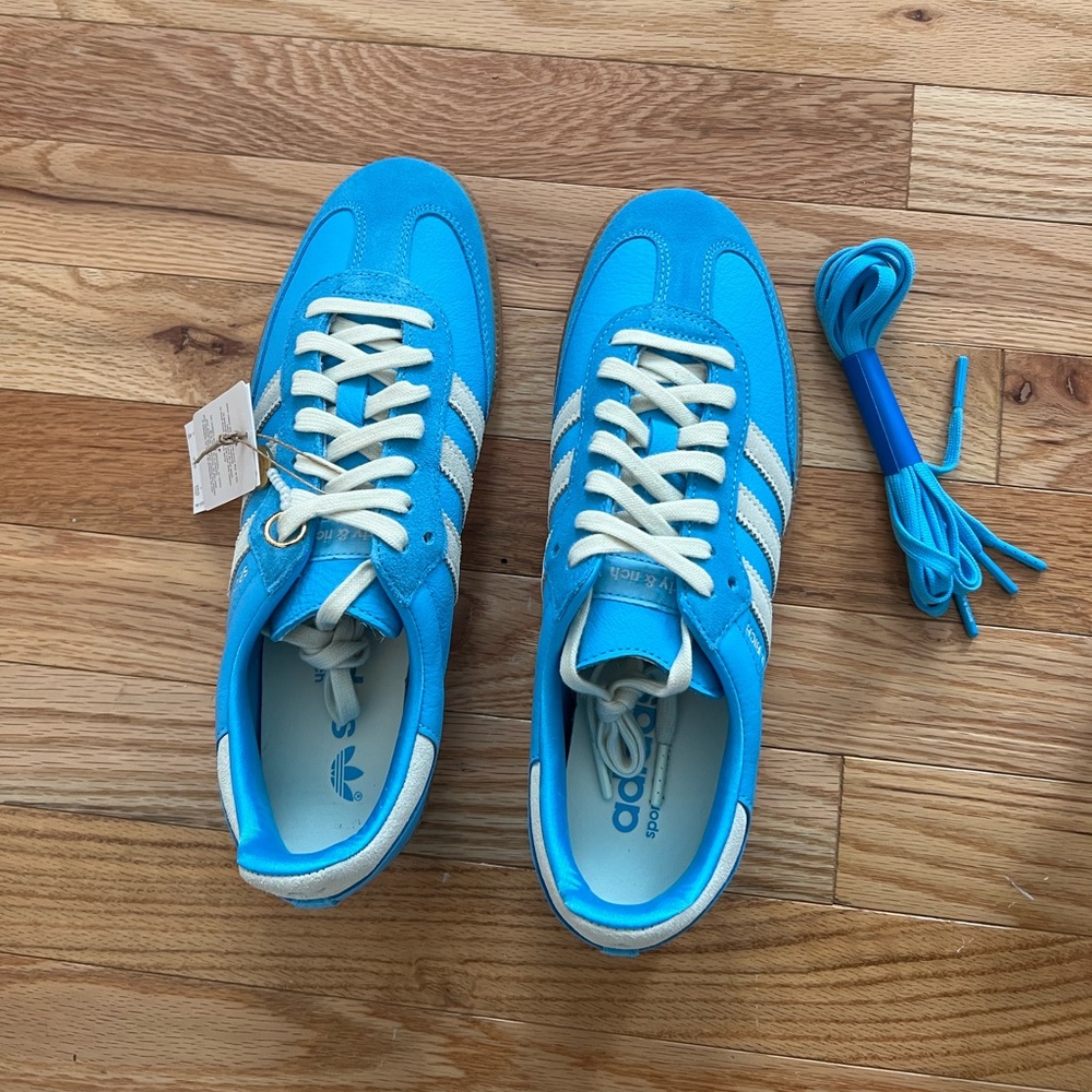 Adidas x Sporty and Rich Sambas Blue Grey